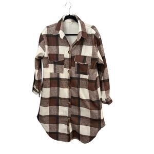 Womans Plaid Fall Shacket Long Line XL Country Farmhouse Quiet Luxury Outdoors
